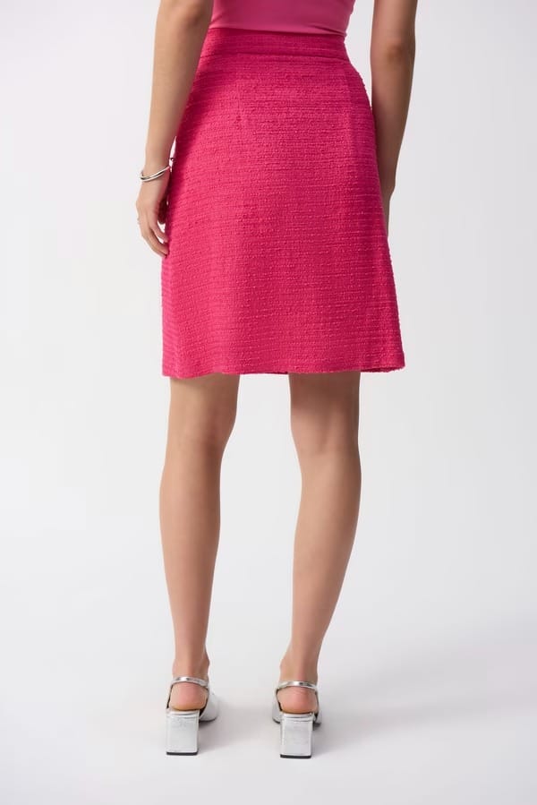 JUPE BOUCLEE A LIGNE DROITE ROSE – Image 2