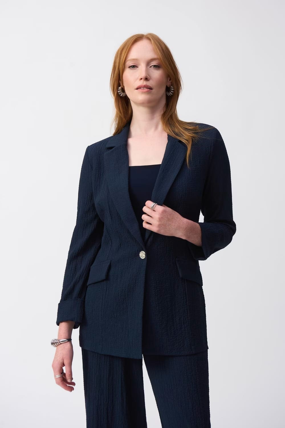 VESTE FORMELLE A HANCHES MARINE