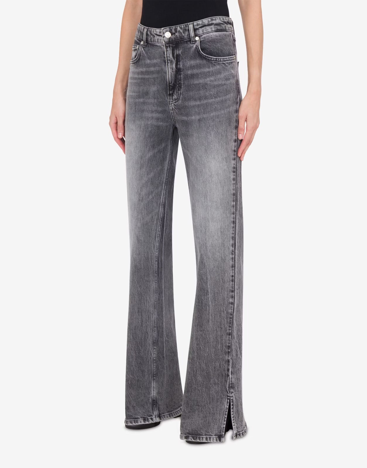 PANTALON EVASE EN DENIM STRETCH
