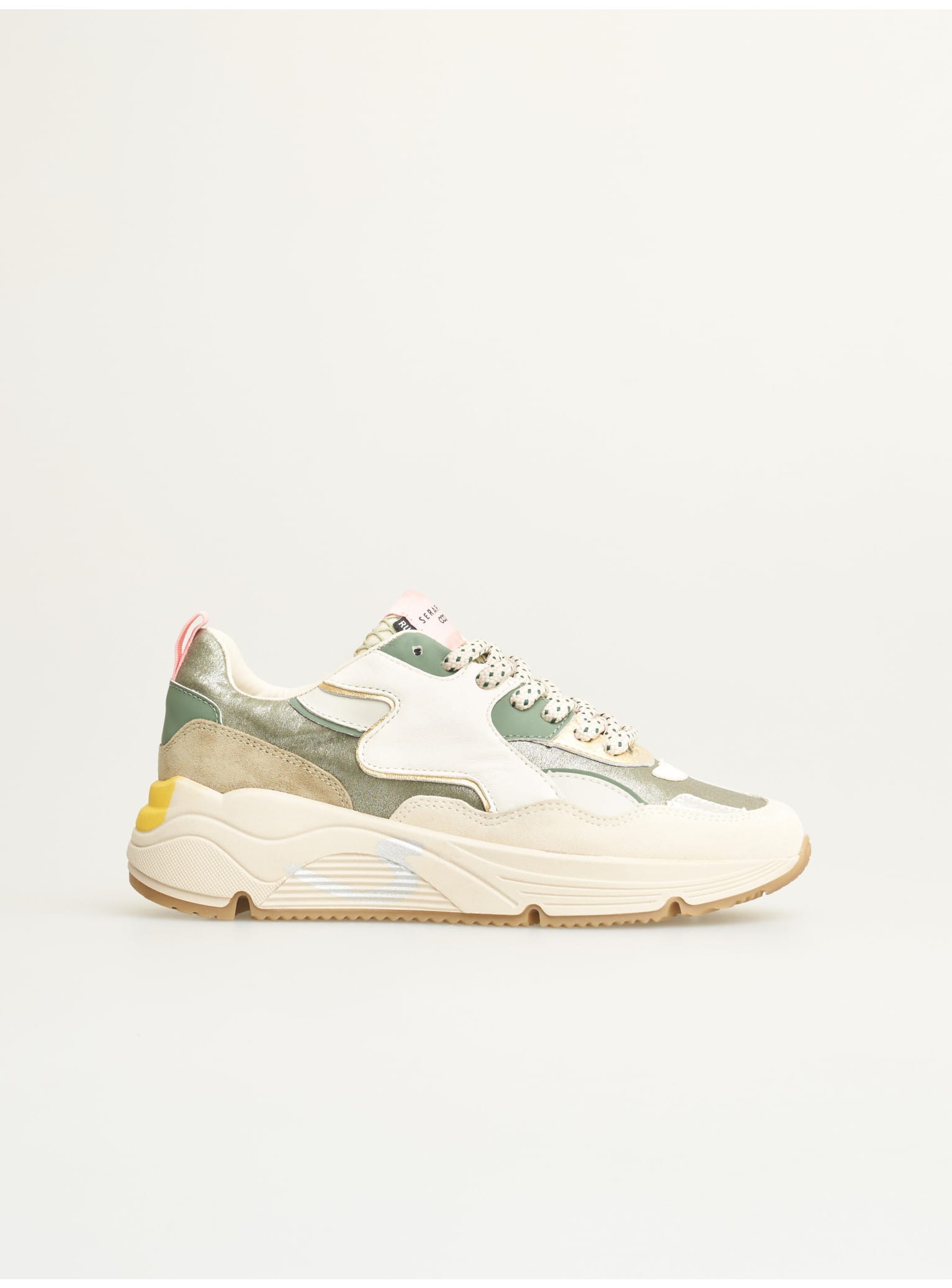 SNEAKERS MALIBU VERTES, BEIGE ET ROSE – Image 2