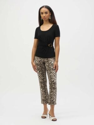 PANTALON EVASE IMPRIME LEOPARD