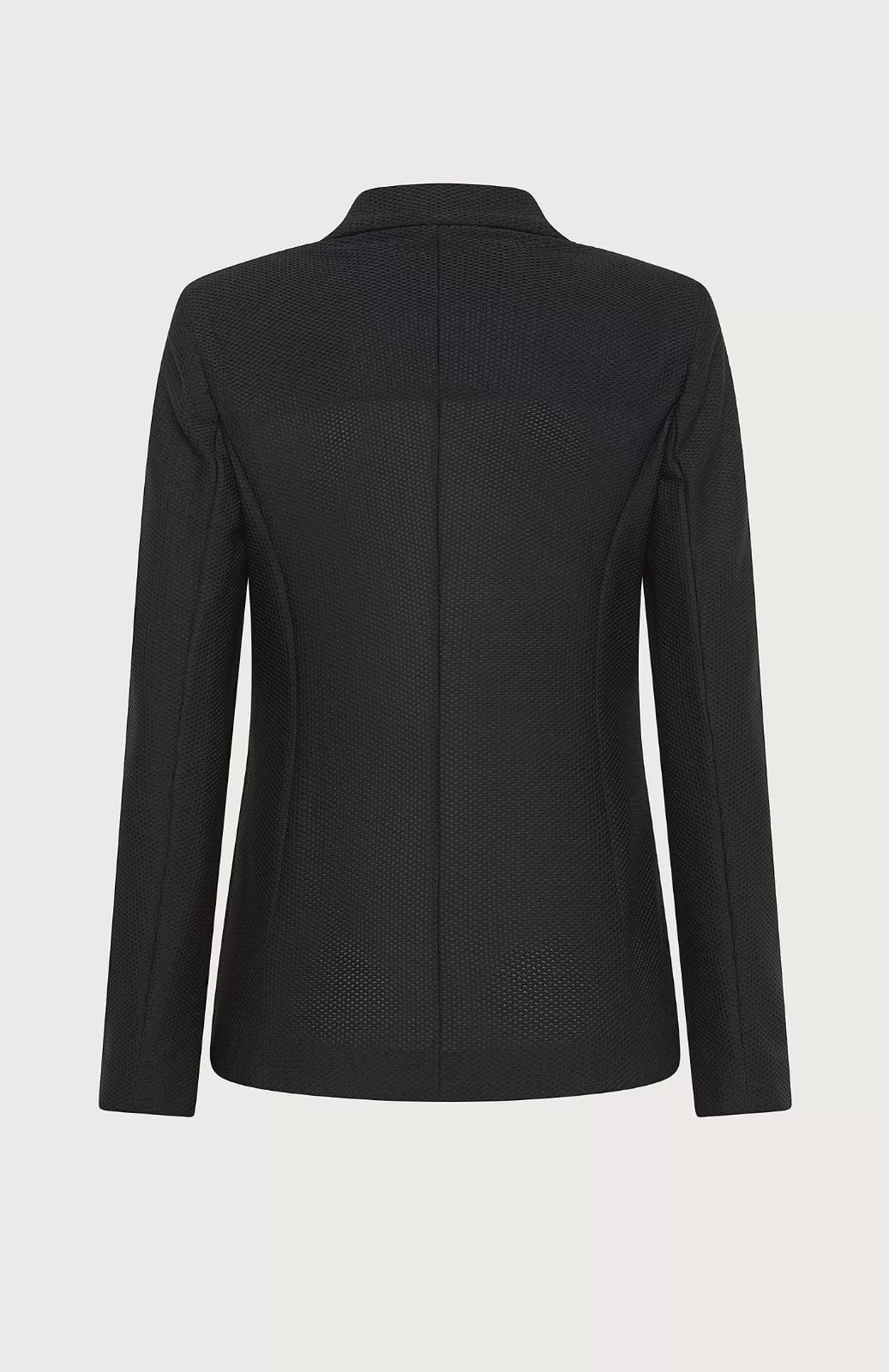 VESTE DROITE SLIM FIT EN TISSU TECHNIQUE BI-STRETCH NID D'ABEILLE BLEU CIEL – Image 2