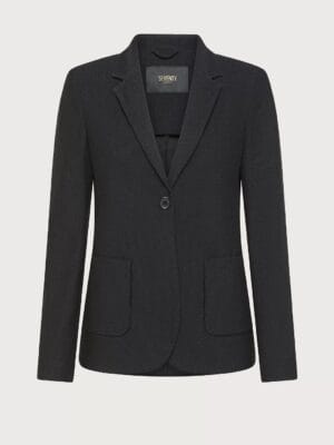 VESTE DROITE SLIM FIT EN TISSU TECHNIQUE BI-STRETCH NID D'ABEILLE BLEU CIEL