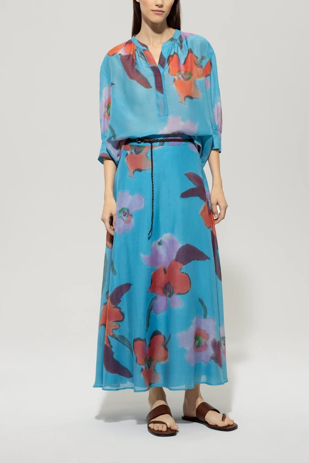 BLOUSE AVEC IMPRIME HIBISCUS