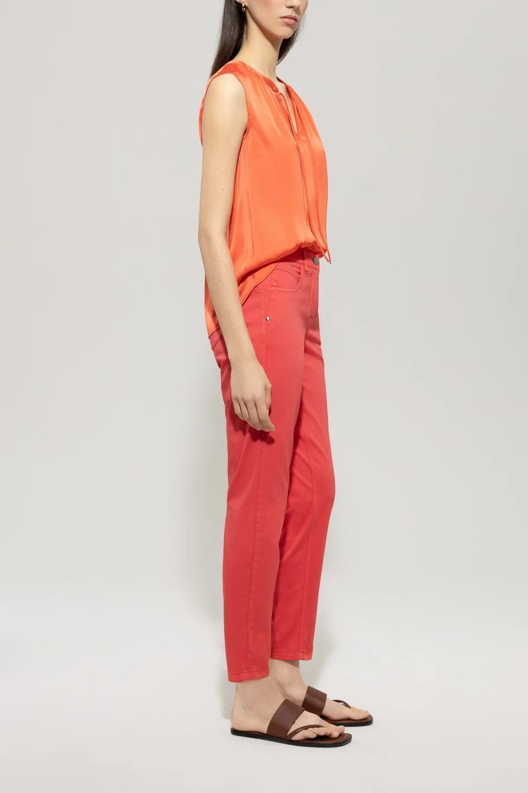 PANTALON DENIM SKINNY HIGH-STRETCH CORAIL – Image 2
