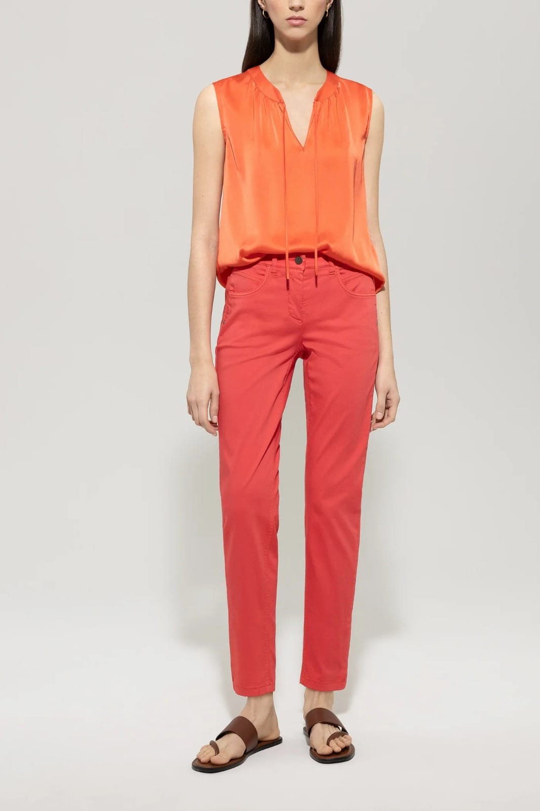 PANTALON DENIM SKINNY HIGH-STRETCH CORAIL