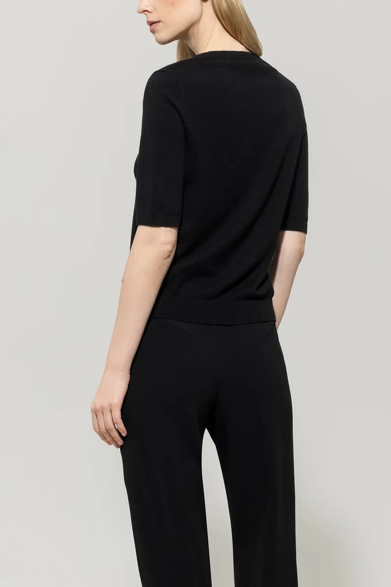 PULL EN MAILLE FINE NOIR – Image 3