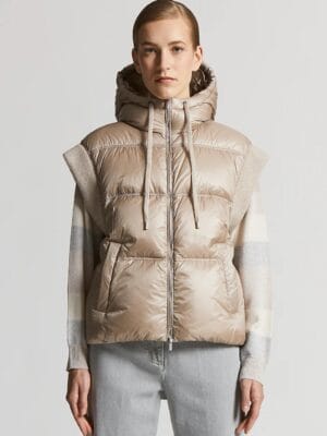 DOUDOUNE EN DUVET D'OIE BEIGE