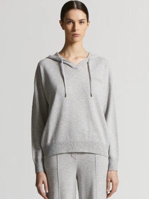 PULL EN CACHEMIRE SOIE ET LAINE GRIS