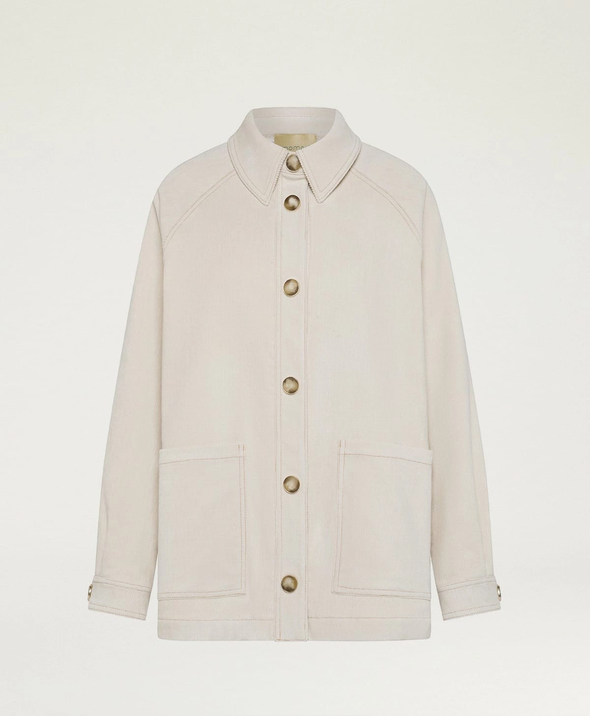 MANTEAU YAME EN VELOURS À CÔTES STRETCH - CRÈME – Image 3