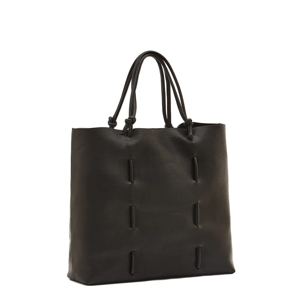 SAC FOURRE TOUT EN CUIR NOIR – Image 3