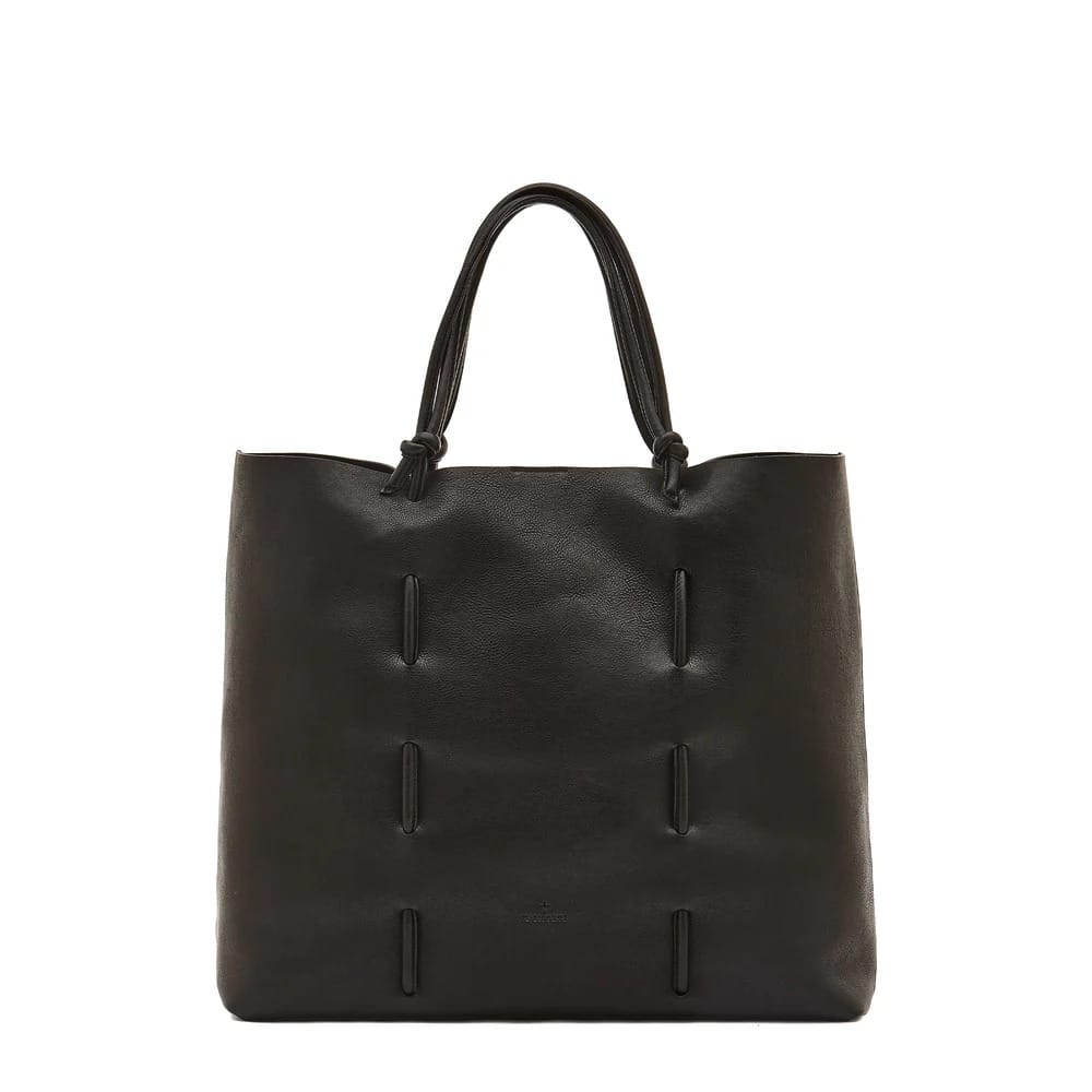 SAC FOURRE TOUT EN CUIR NOIR