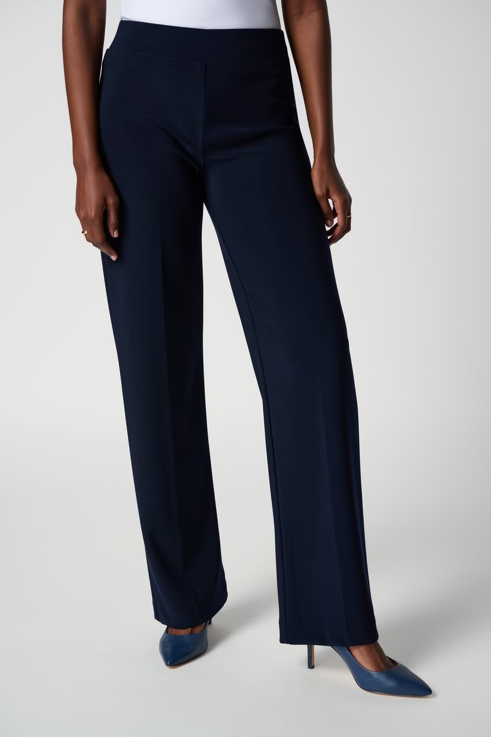 PANTALON TAILLE HAUTE MARINE – Image 2