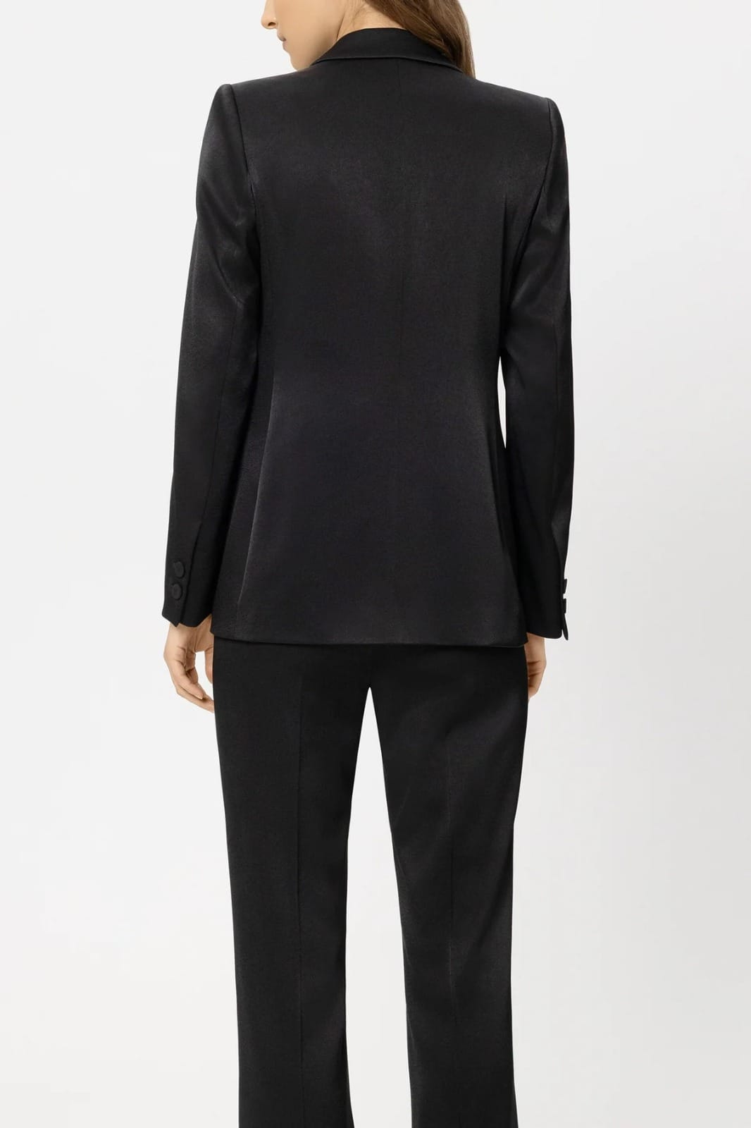 BLAZER DE SMOKING EN SATIN NOIR – Image 3