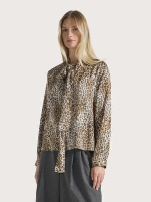 BLOUSE A NOEUD PANTHERE