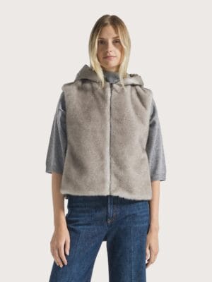 GILET MATELASSE A CAPUCHE