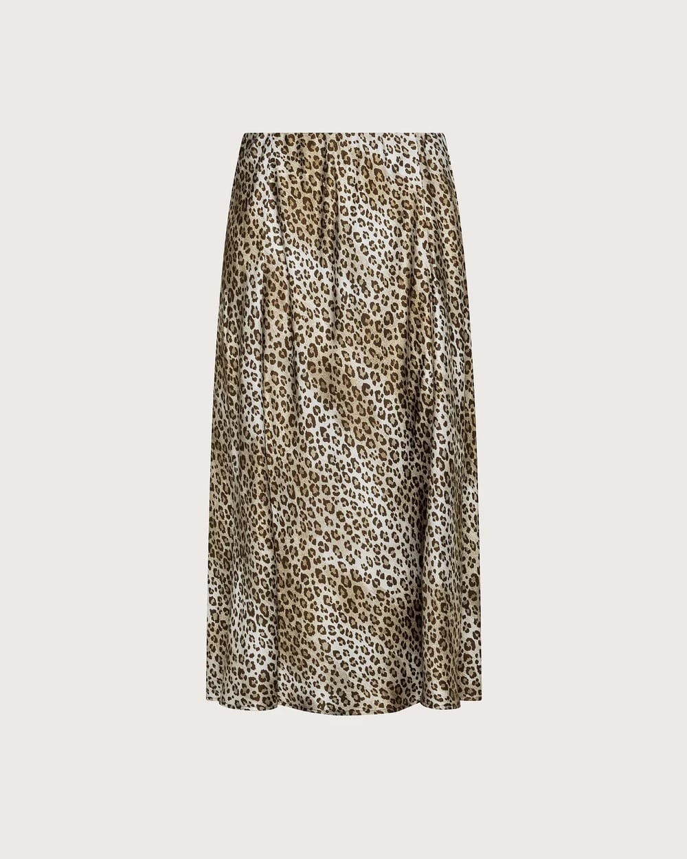 JUPE MIDI EN SATIN LISSE IMPRIME ANIMAL – Image 3