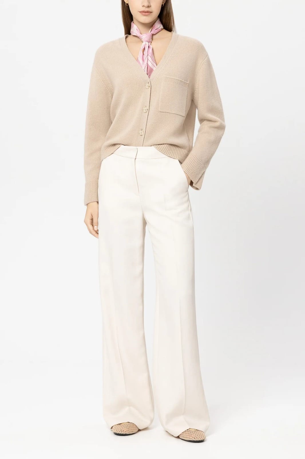 CARDIGAN EN CACHEMIRE MELANGE CAMEL