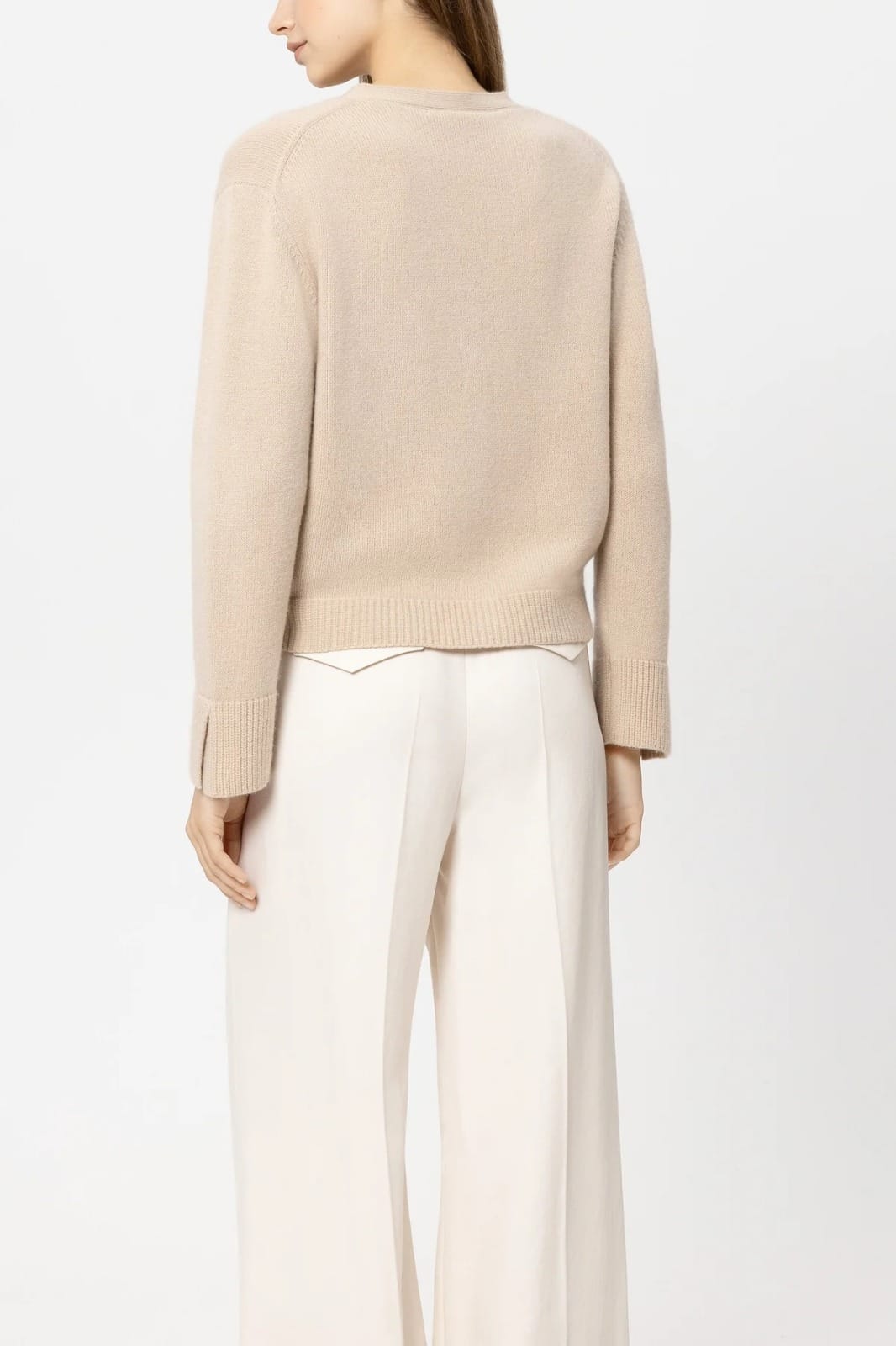 CARDIGAN EN CACHEMIRE MELANGE CAMEL – Image 3