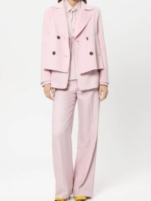 VESTE CABAN DOUBLE FACE ROSE