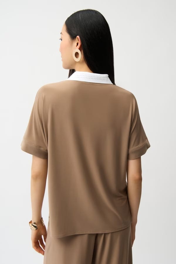 POLO DECONTRACTE A FERMETURE ECLAIR BEIGE – Image 2