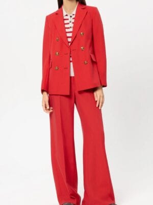 BLAZER EN GABARDINE ROUGE