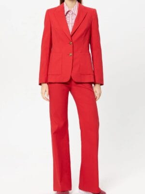 BLAZER EN GABARDINE ROUGE