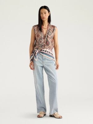 GILET CERRO EN COTON AVEC PAILLETTES - MULTICOLORE ROSÉ