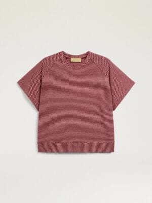 T-SHIRT NASHOBA EN JERSEY À RAYURES - MOÛT/ROSE