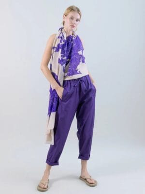 PANTALON DE JOGGING DECONTRACTE VIOLET