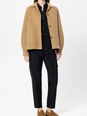 VESTE CHEMISE DOUBLE FACE CAMEL