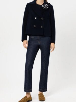 VESTE CHEMISE DOUBLE FACE BLEUE