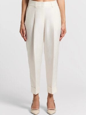 PANTALON EN JACQUARD DE COTON ET VISCOSE
