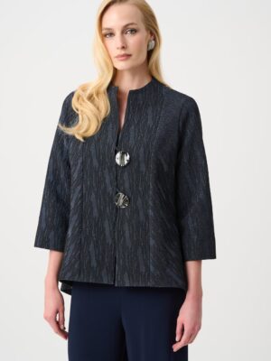 VESTE IMPRIMEE SANS COL