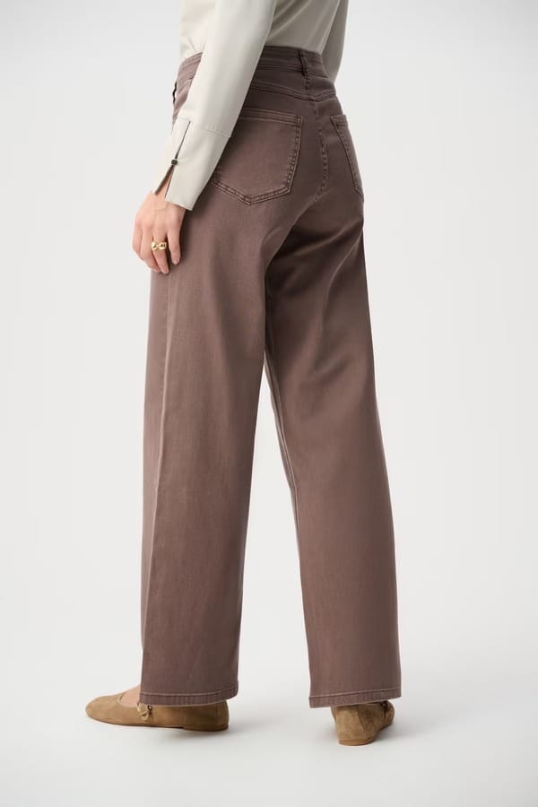 JEAN TAILLE HAUTE EVASE TAUPE – Image 2