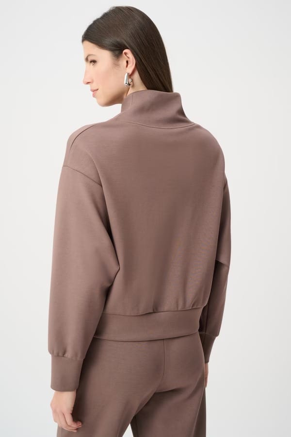 PULL DECONTRACTE A FERMETURE ECLAIR MARRON – Image 2