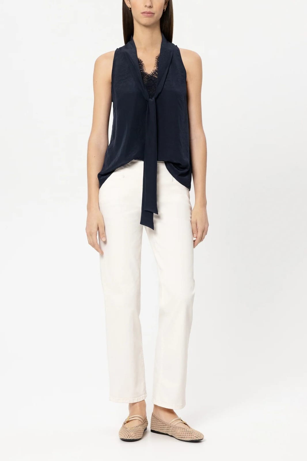 TOP CHEMISIER AVEC DETAILS EN DENTELLE