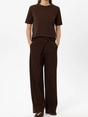 T-SHIRT EN COTON BIOLOGIQUE MARRON