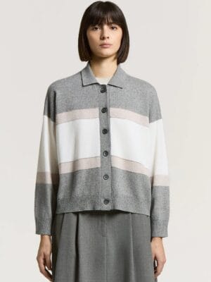 GILET EN LAINE SOIE CACHEMIRE ET LUREX