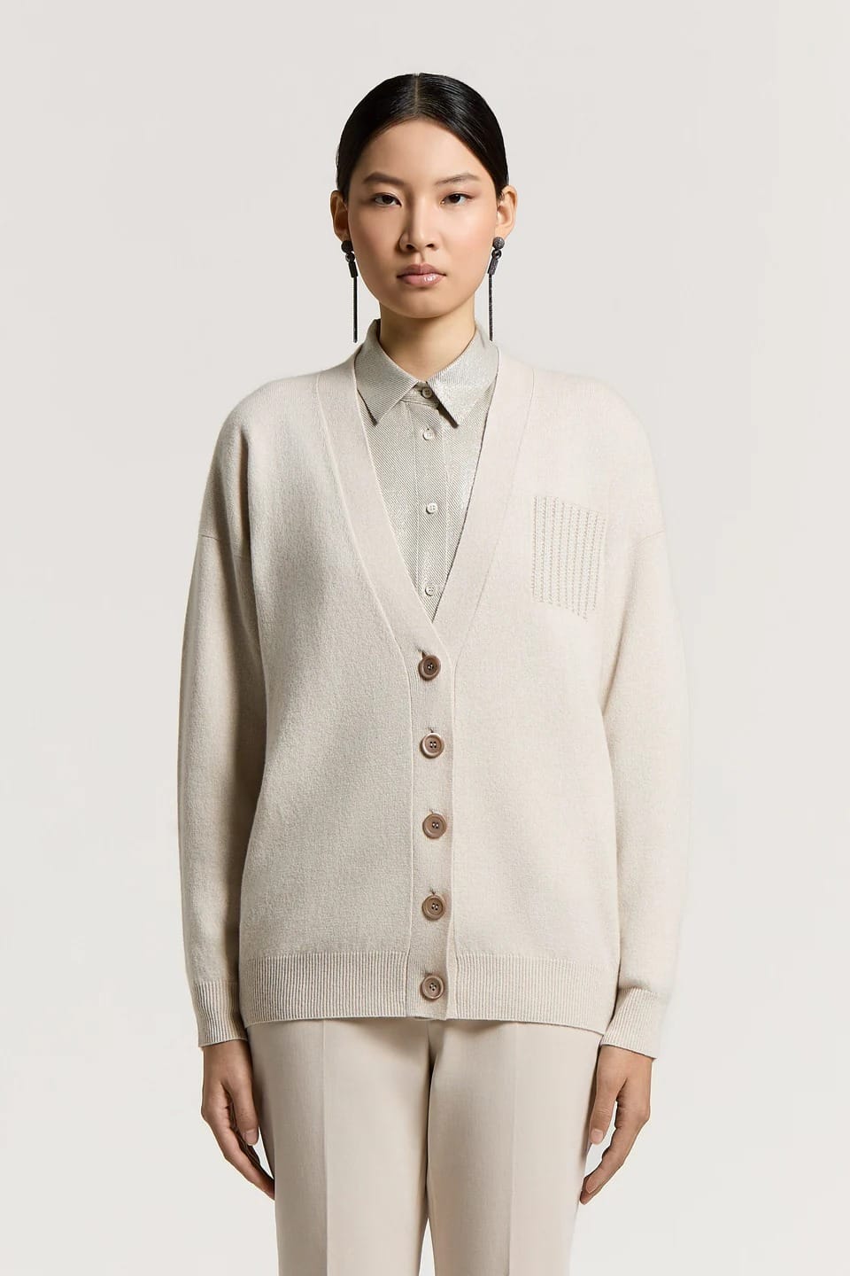GILET EN LAINE SOIE ET CACHEMIRE