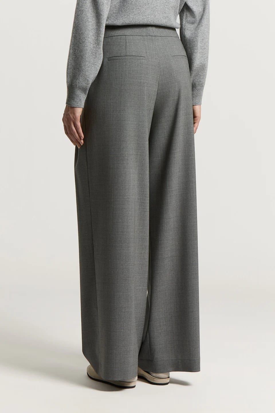 PANTALON PALAZZO EN LAINE – Image 2