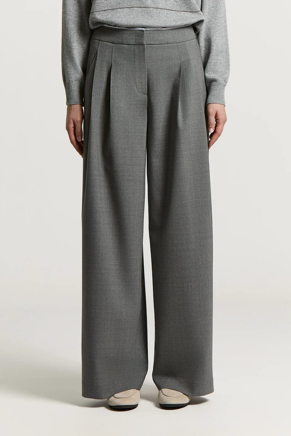 PANTALON PALAZZO EN LAINE
