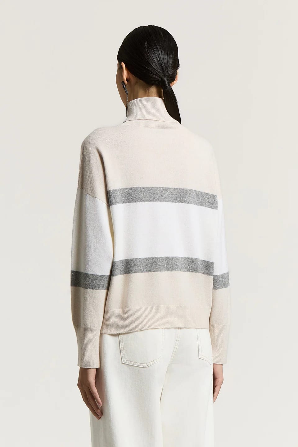 PULL EN LAINE SOIE CACHEMIRE ET LUREX – Image 2