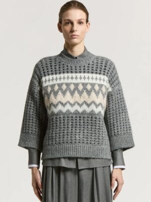 PULL EN TRICOT D'ALPAGA LAINE ET MOHAIR