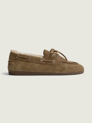MOCASSINS BATEAU BROSSE FOURRURE SUEDE