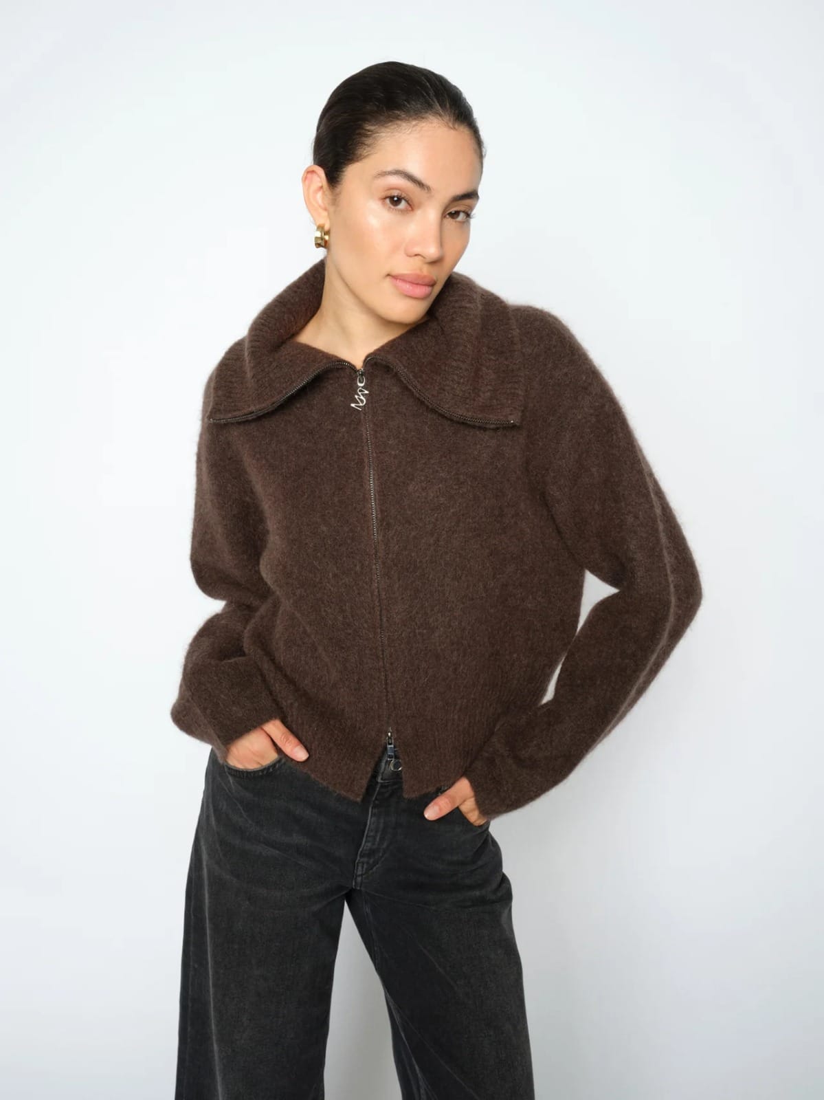 GILET ZIPPE EN MAILLE MMHULDA