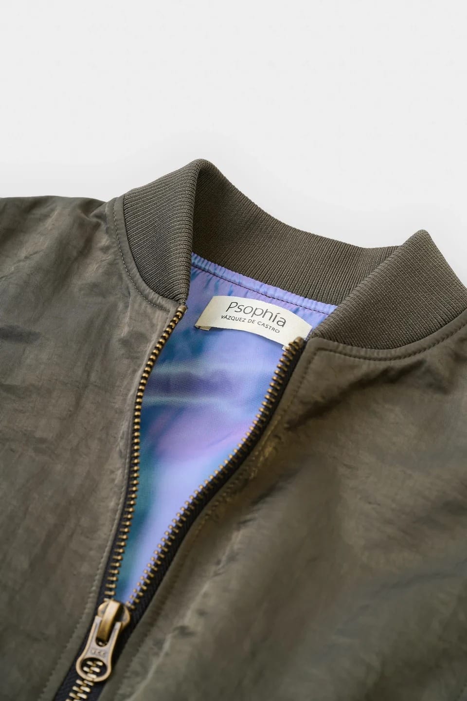 VESTE BOMBER SURDIMENSIONNEE KAKI – Image 3