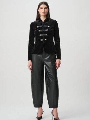PANTALON JAMBE TONNEAU EN SIMILICUIR