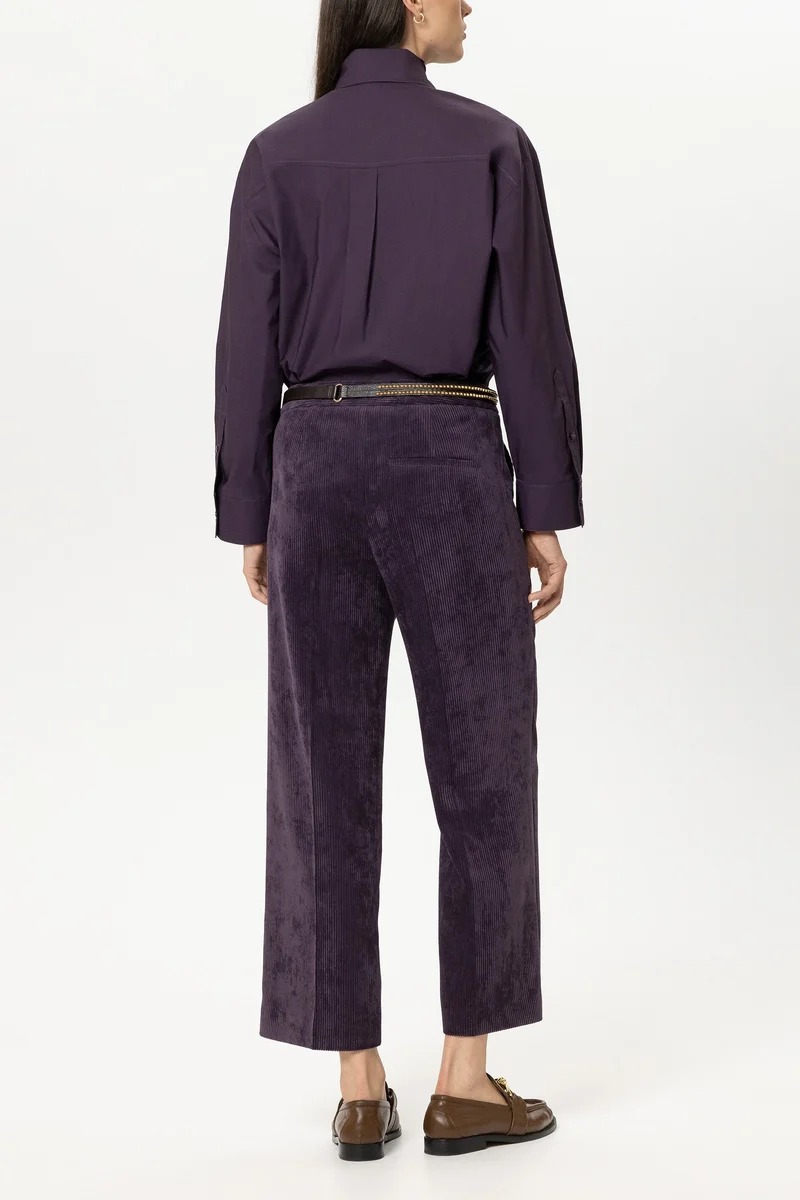 PANTALON LARGE EN VELOURS COTELE – Image 3