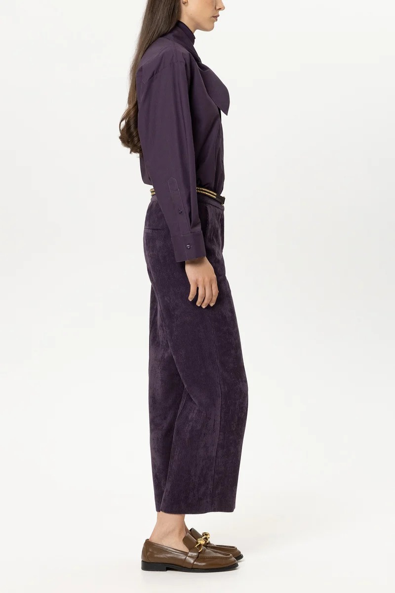 PANTALON LARGE EN VELOURS COTELE – Image 2